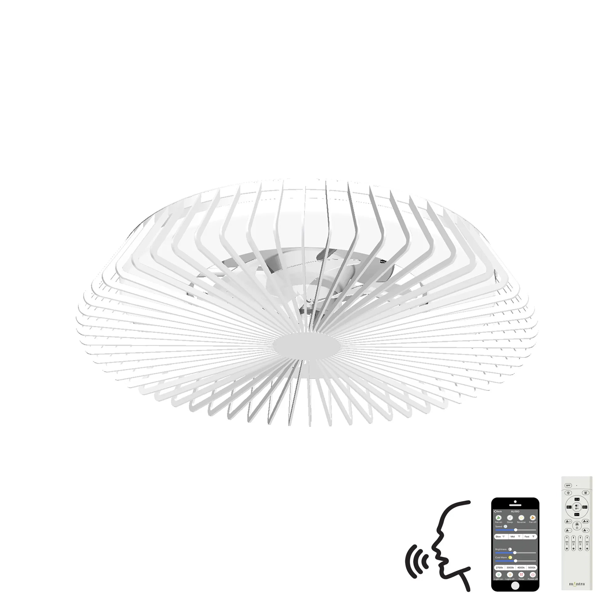 Himalaya LED Fan, Alexa/Google Voice Controls - Various Colours