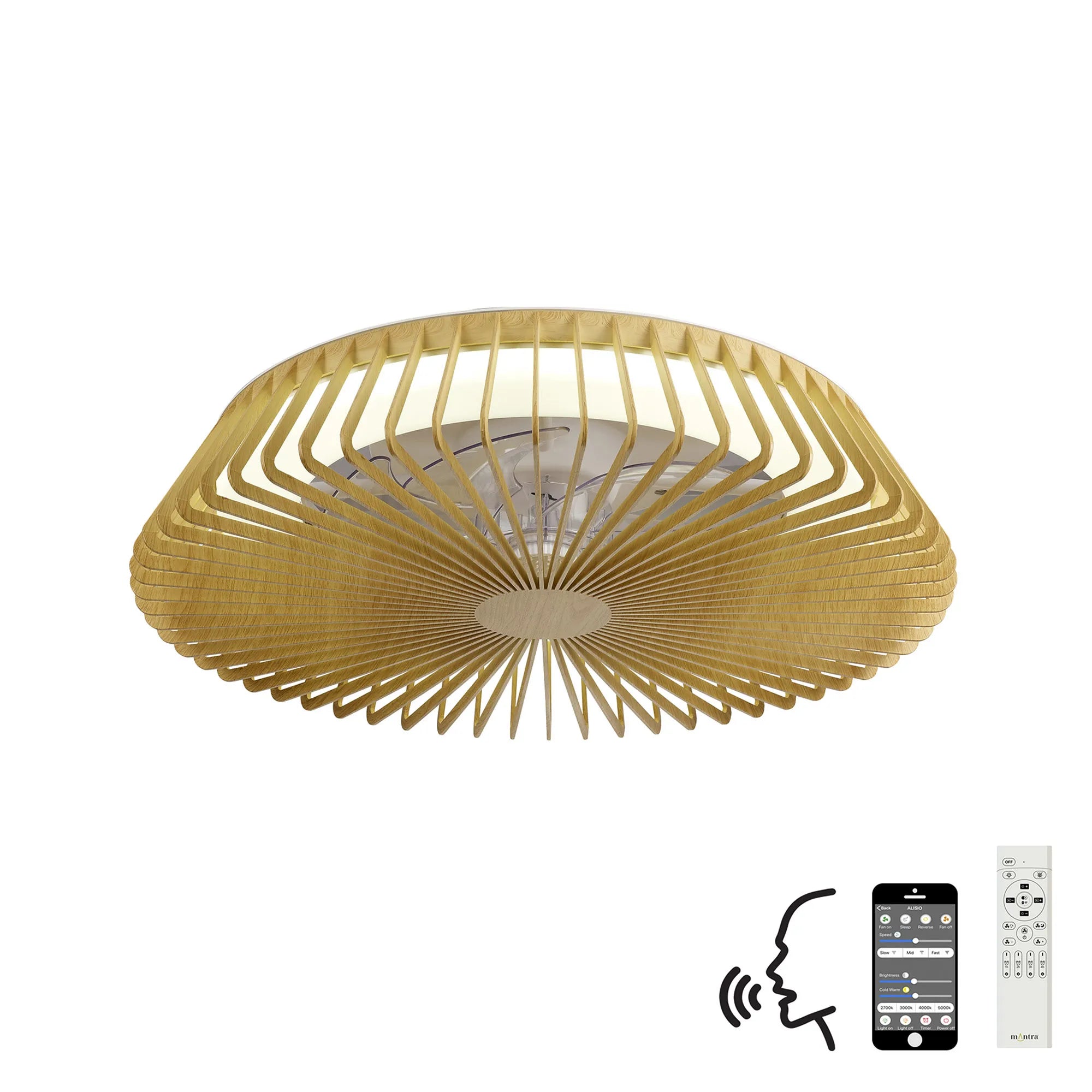 Himalaya LED Fan, Alexa/Google Voice Controls - Various Colours