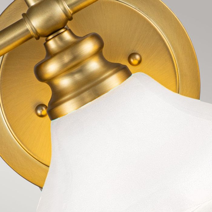 Ainsley 2/3 Light Wall Light Polished Chrome/Brushed Brass Finish IP44