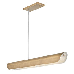 Hinkley Arco Linear LED pendant - Heritage Brass/ Black