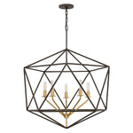Astrid 3/5 Light Pendant Chandelier - Matte Bronze and Deluxe Gold