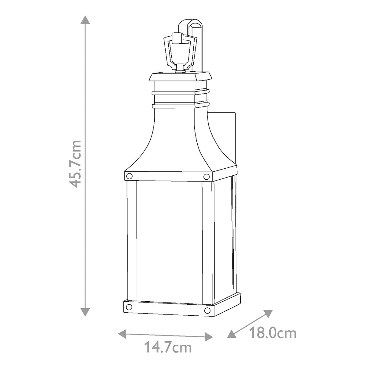 Beacon Hill 1/2lt Small/Medium Outdoor Wall Lantern - Museum Black E27 IP44