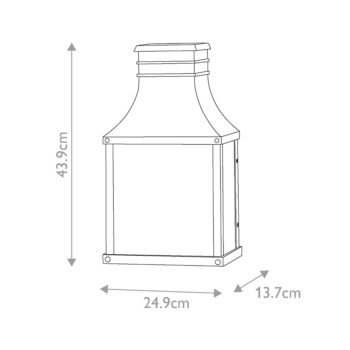 Beacon Hill 2lt Half Outdoor Wall Lantern - Museum Black E14 IP44