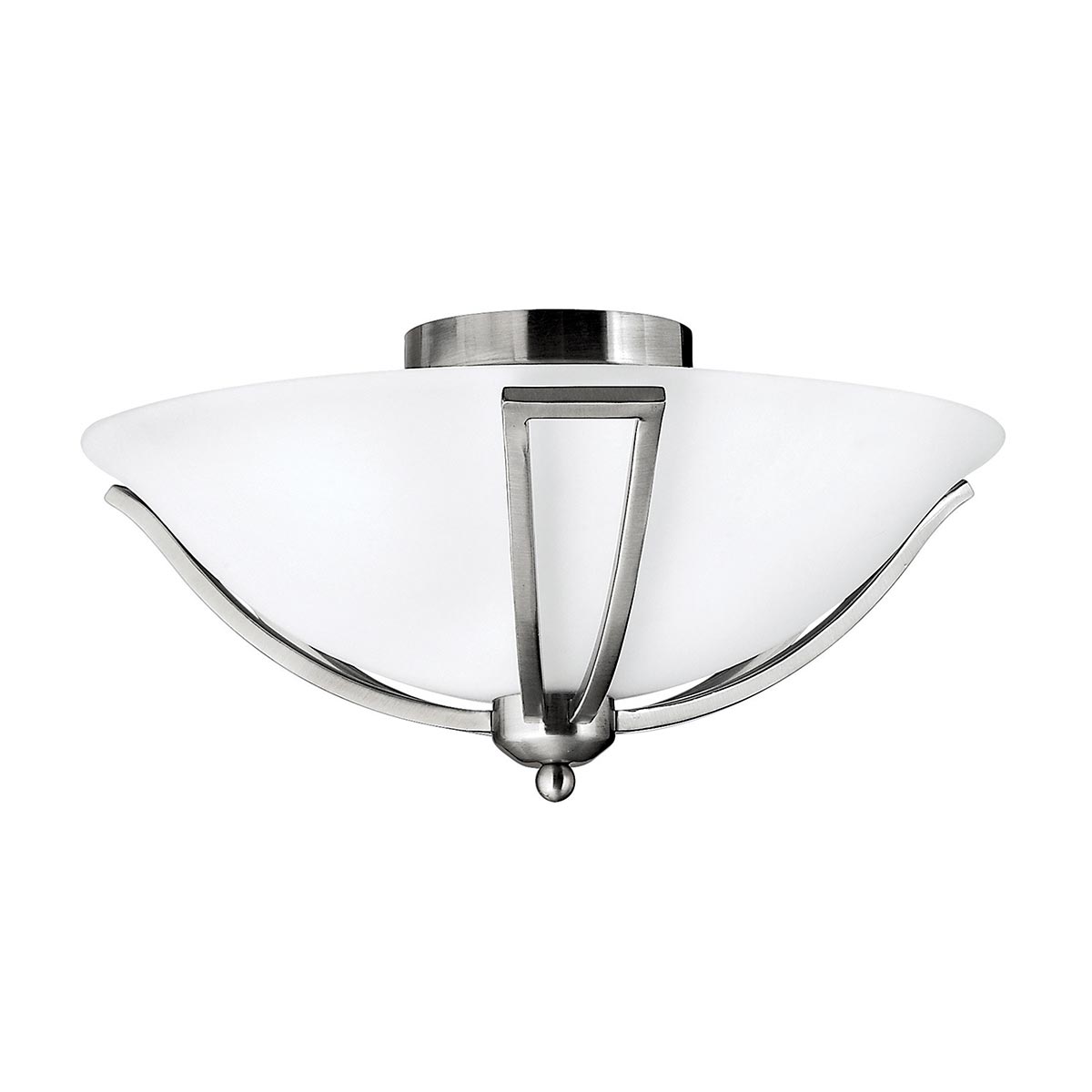 Bolla 2 Light Flush - Brushed Nickel E27