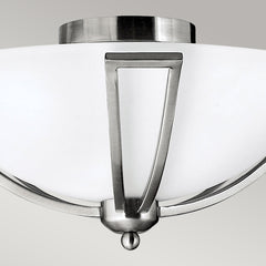 Bolla 2 Light Flush - Brushed Nickel E27