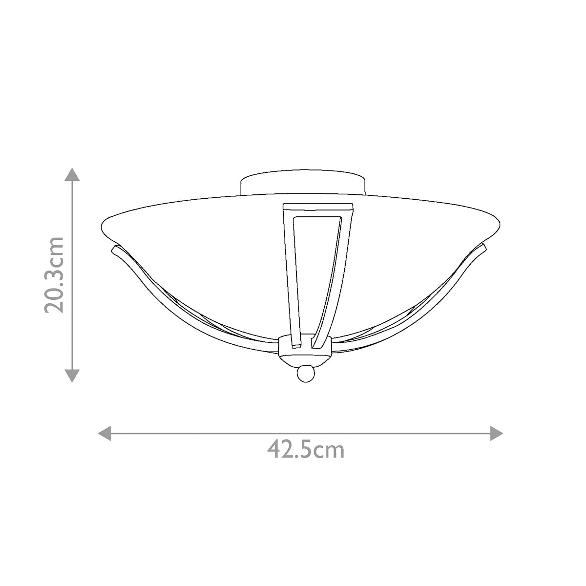 Bolla 2 Light Flush - Brushed Nickel E27