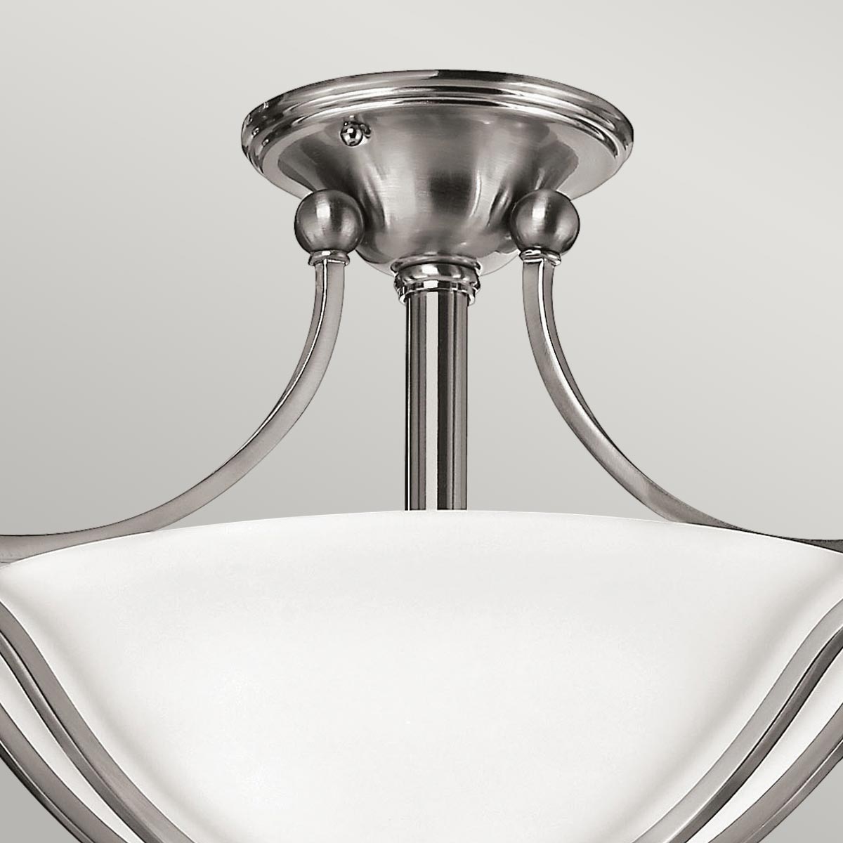 Bolla 2 Light Semi-Flush - Brushed Nickel E27