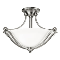 Bolla 2 Light Semi-Flush - Brushed Nickel E27