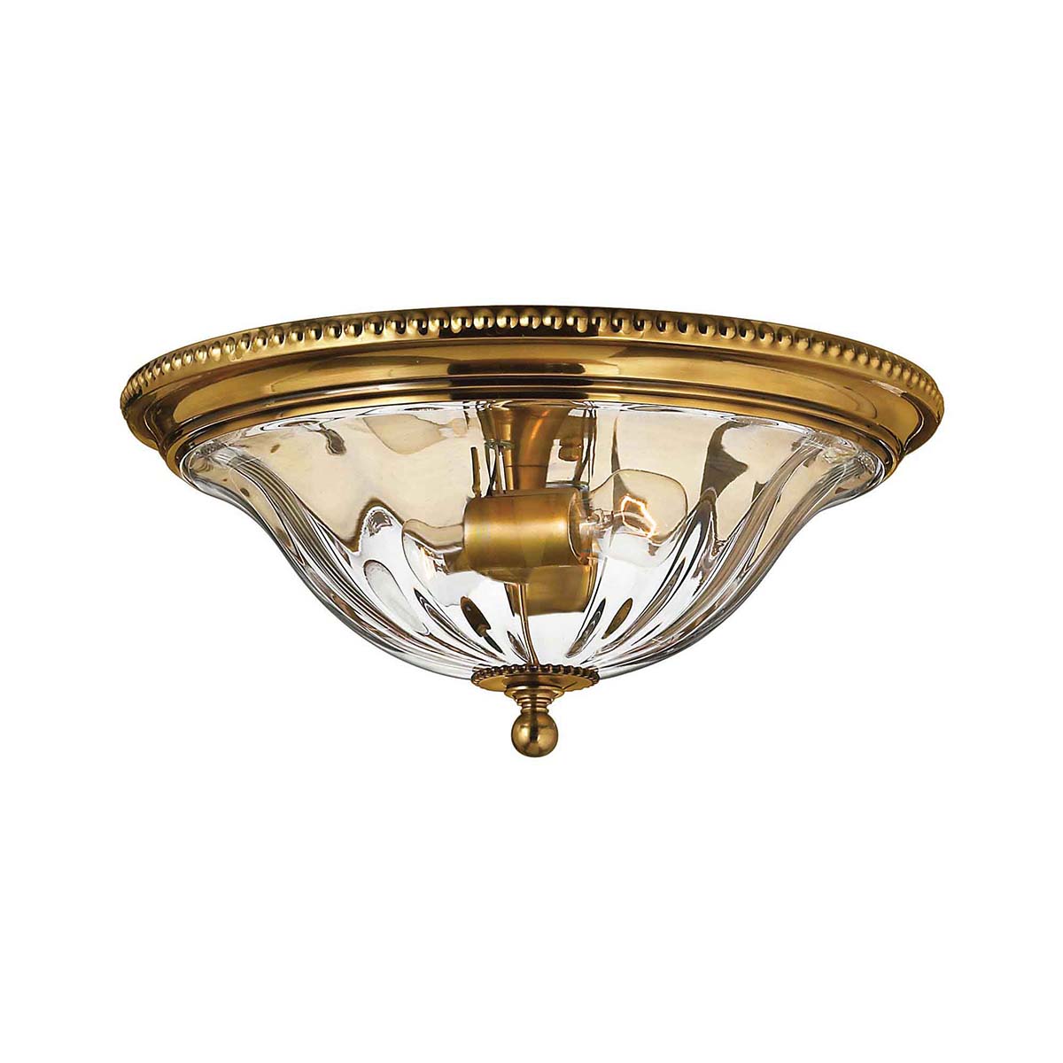 Cambridge 2 Light Flush - Burnished Brass E27