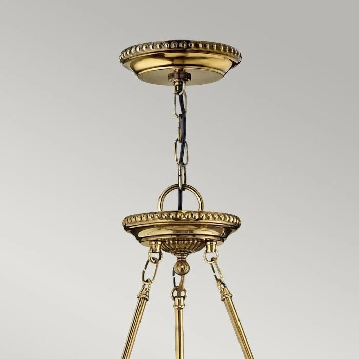 Cambridge 3 Light Small/Large Pendant - Burnished Brass