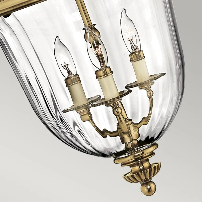 Cambridge 3 Light Small/Large Pendant - Burnished Brass