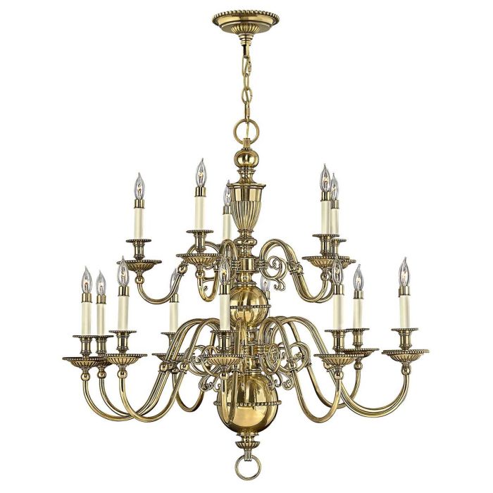 Cambridge 15/25 Light Chandelier - Burnished Brass