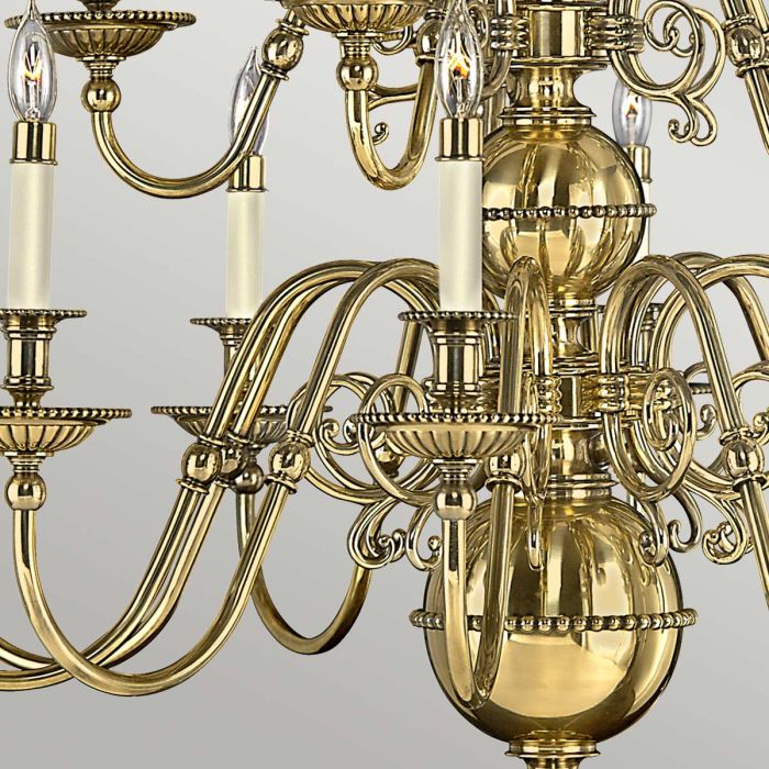 Cambridge 15/25 Light Chandelier - Burnished Brass