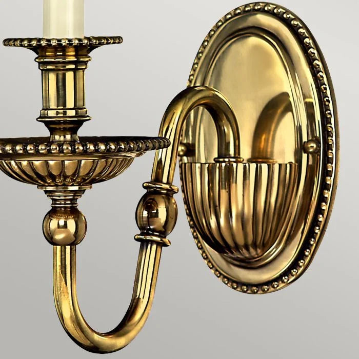 Cambridge 1/2 Light Wall Light - Burnished Brass