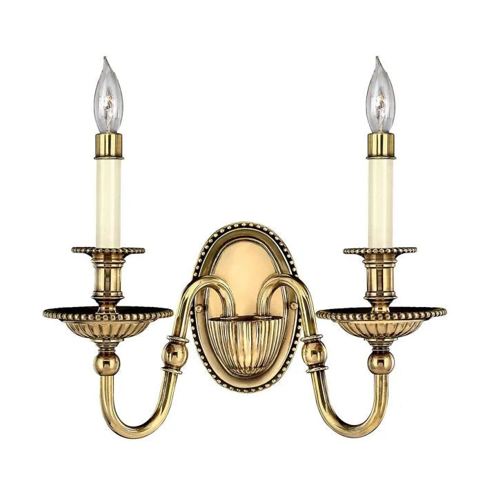 Cambridge 1/2 Light Wall Light - Burnished Brass