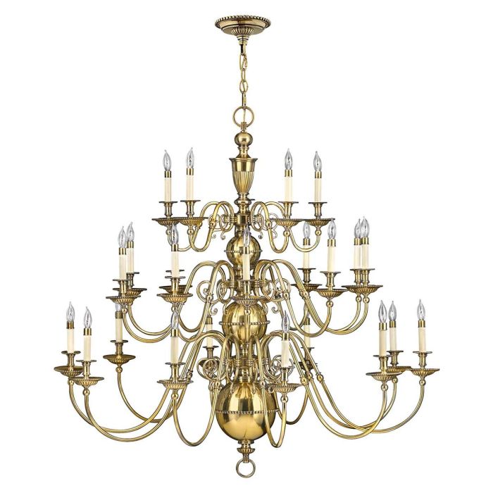 Cambridge 15/25 Light Chandelier - Burnished Brass