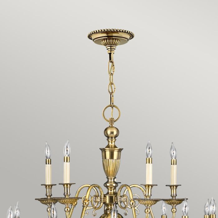 Cambridge 15/25 Light Chandelier - Burnished Brass