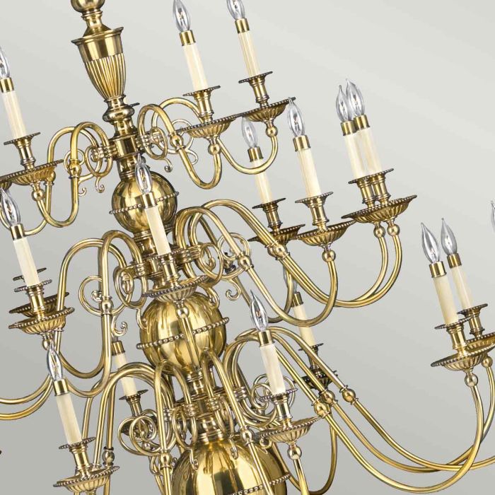 Cambridge 15/25 Light Chandelier - Burnished Brass