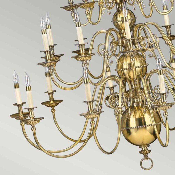 Cambridge 15/25 Light Chandelier - Burnished Brass