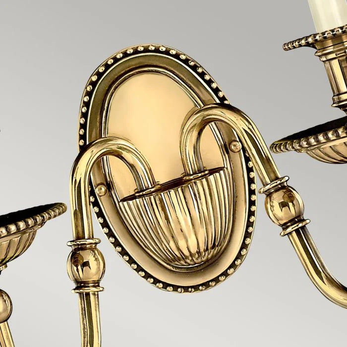 Cambridge 1/2 Light Wall Light - Burnished Brass