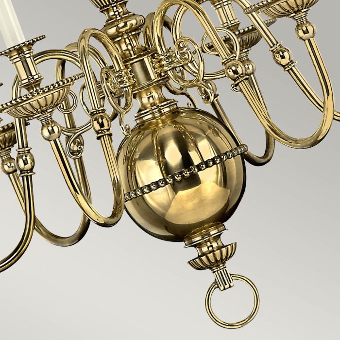Cambridge 6 Light Chandelier - Burnished Brass