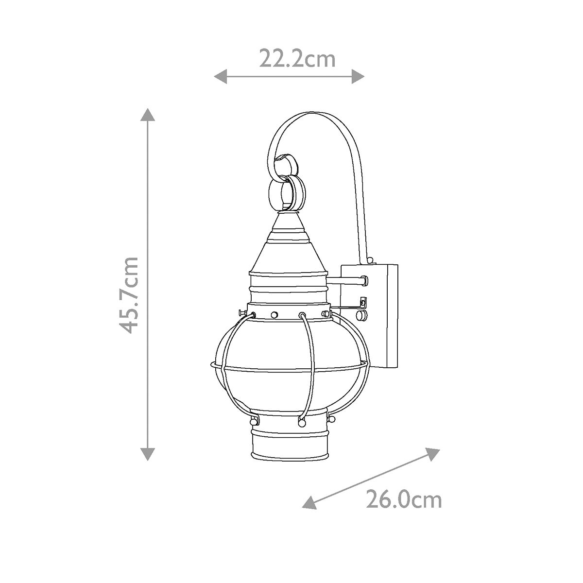 Cape Cod 1 Light Small/Medium Outdoor Wall Lantern - Sienna Bronze E27 IP23