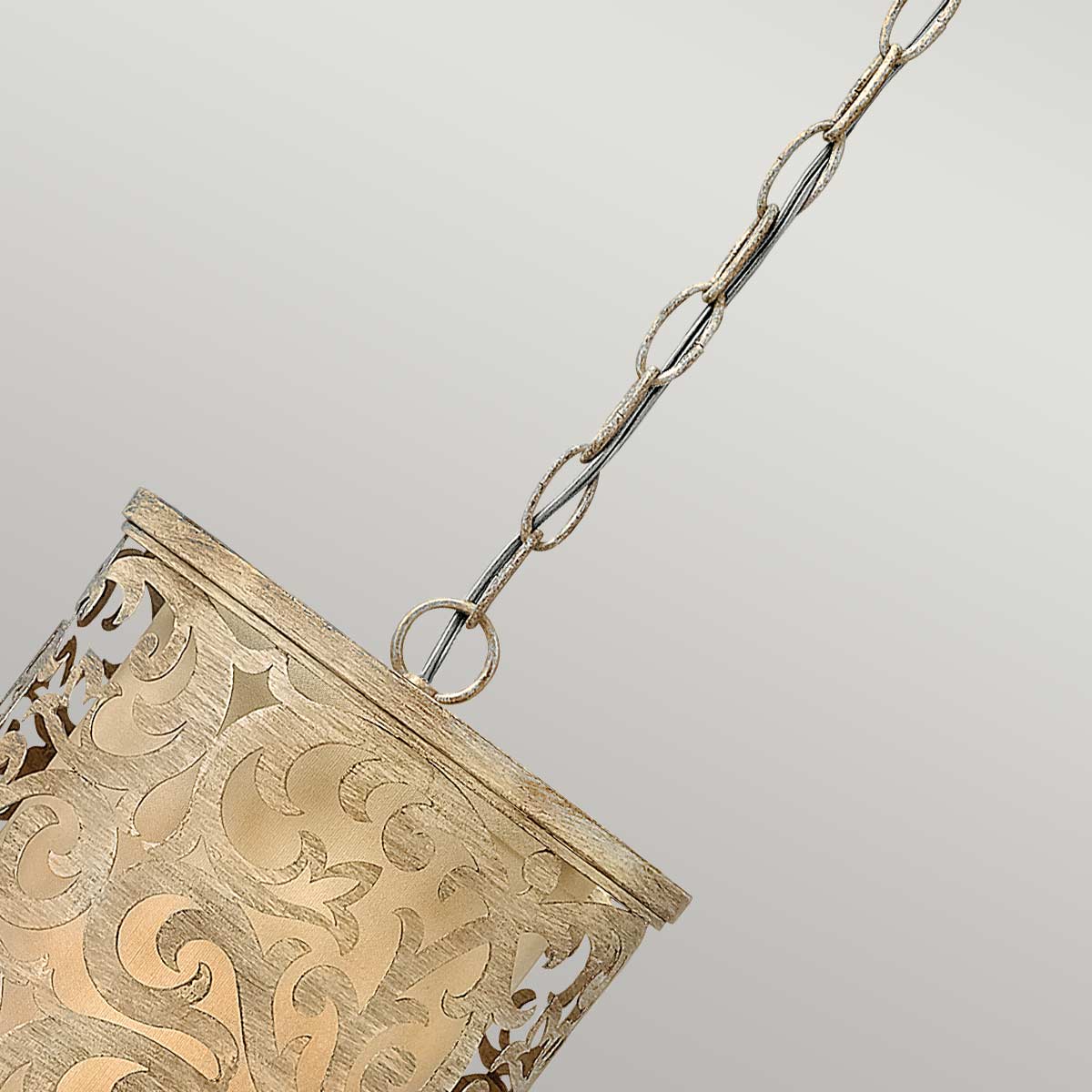 Carabel 1 Light Mini Pendant - Brushed Champagne E27