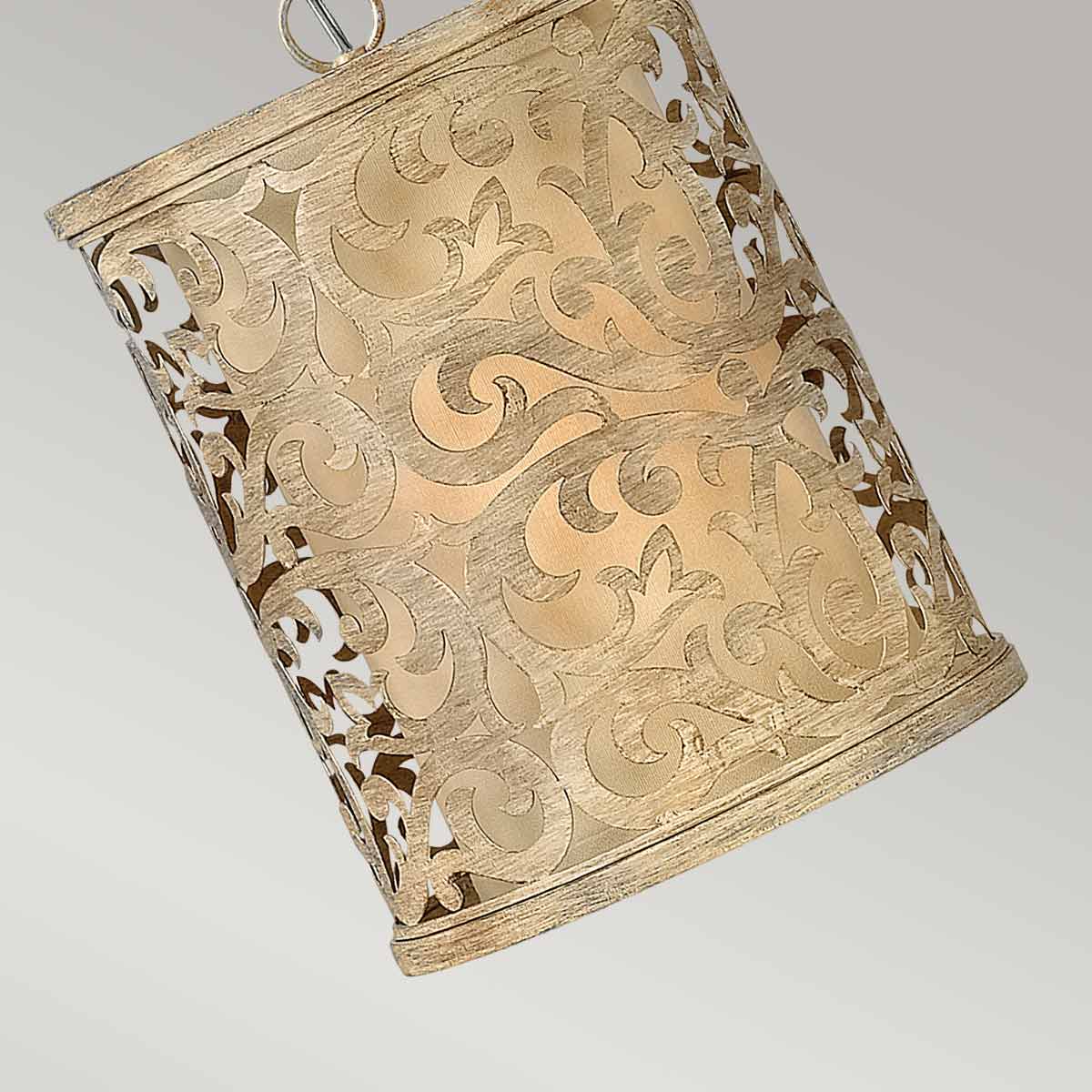 Carabel 1 Light Mini Pendant - Brushed Champagne E27