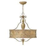 Carabel 3 Light Pendant Chandelier - Brushed Champagne E27