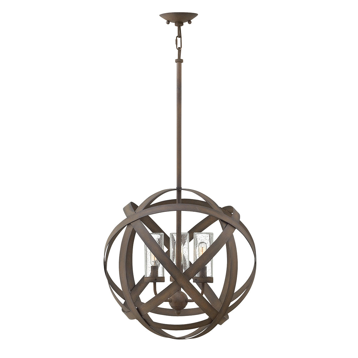 Carson 3Lt Outdoor Chandelier – Vintage Iron Finish