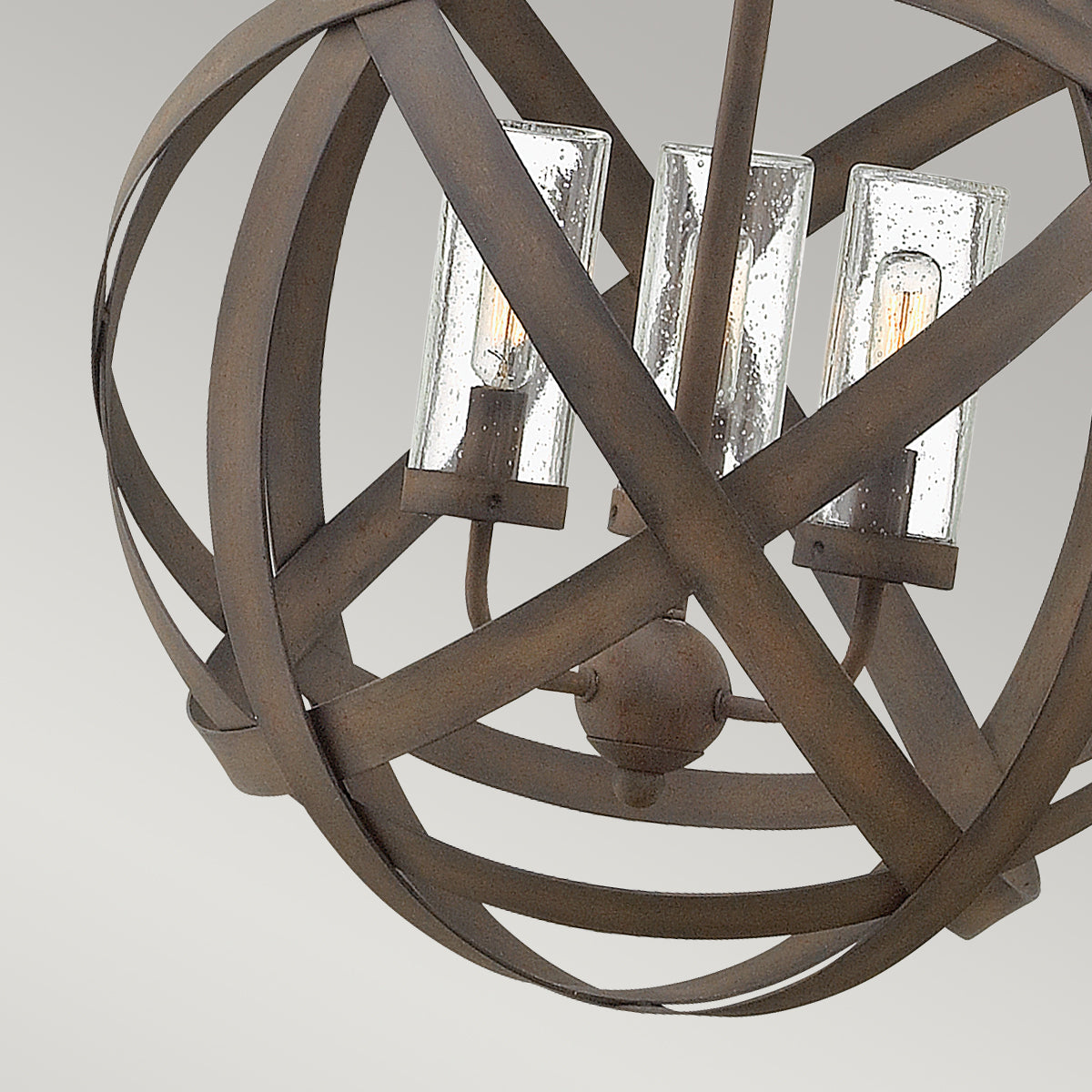 Carson 3Lt Outdoor Chandelier – Vintage Iron Finish