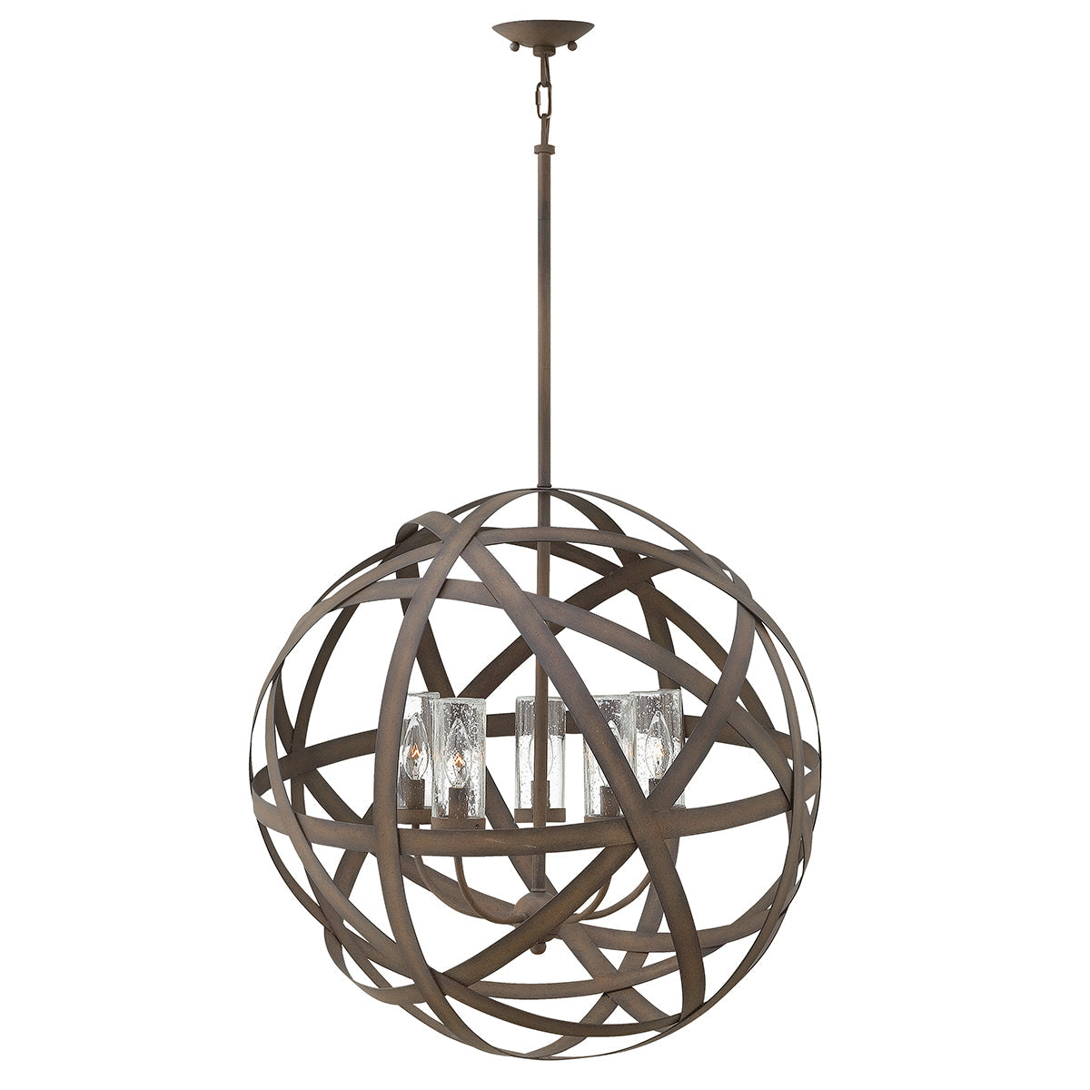 Carson 5Lt Outdoor Chandelier – Vintage Iron Finish
