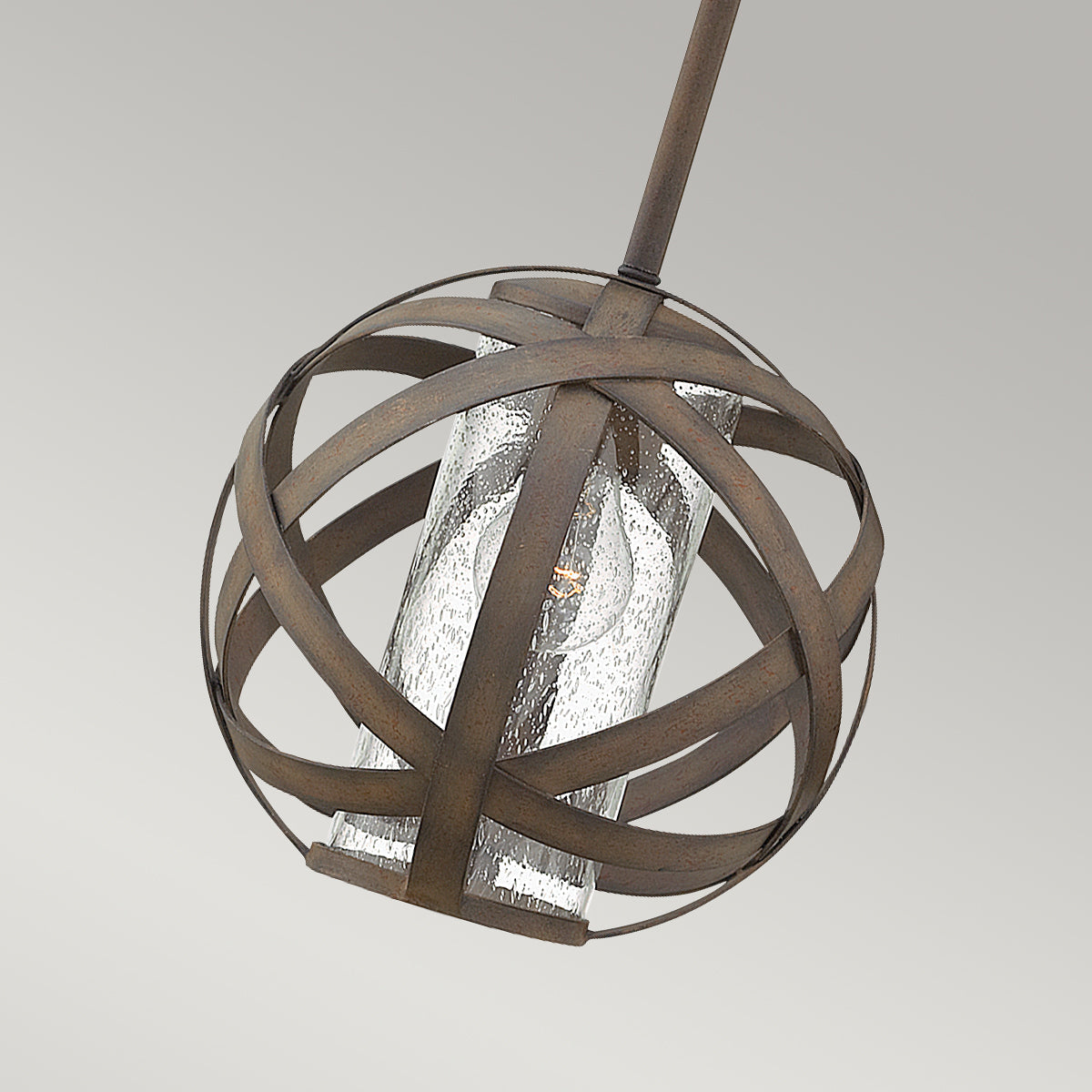 Carson 1Lt Outdoor Chandelier – Vintage Iron Finish