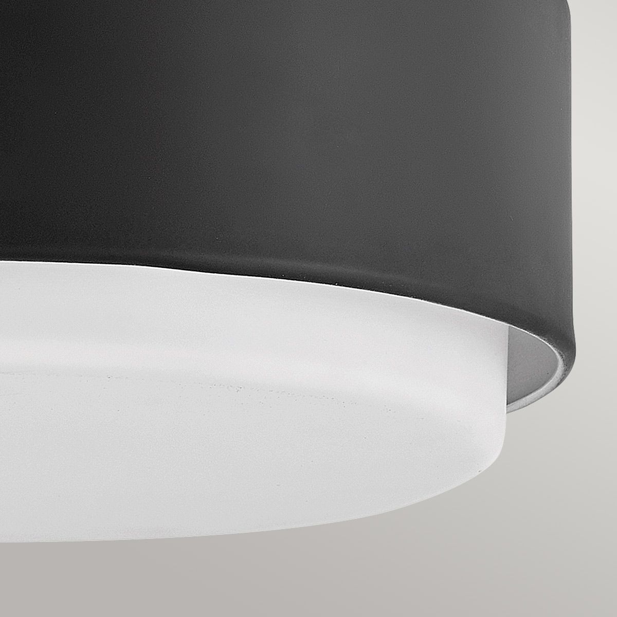 Hinkley Cedric Flush Small Mount  - Black/ Lacquered Brass