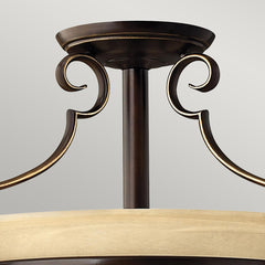 Cello 2 Light Semi-Flush - Antique Bronze E27