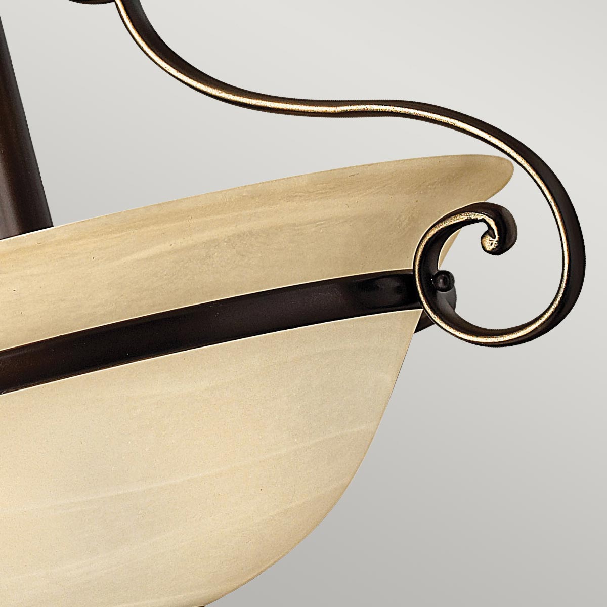 Cello 2 Light Semi-Flush - Antique Bronze E27