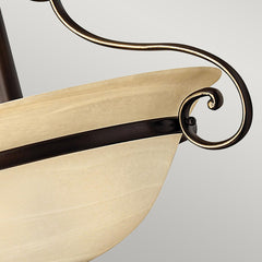 Cello 2 Light Semi-Flush - Antique Bronze E27