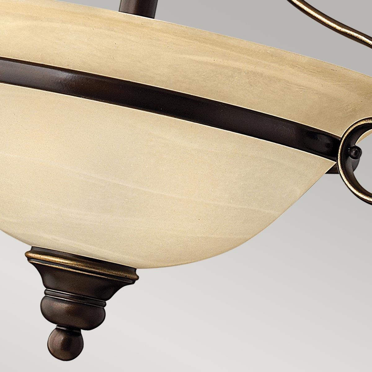 Cello 2 Light Semi-Flush - Antique Bronze E27