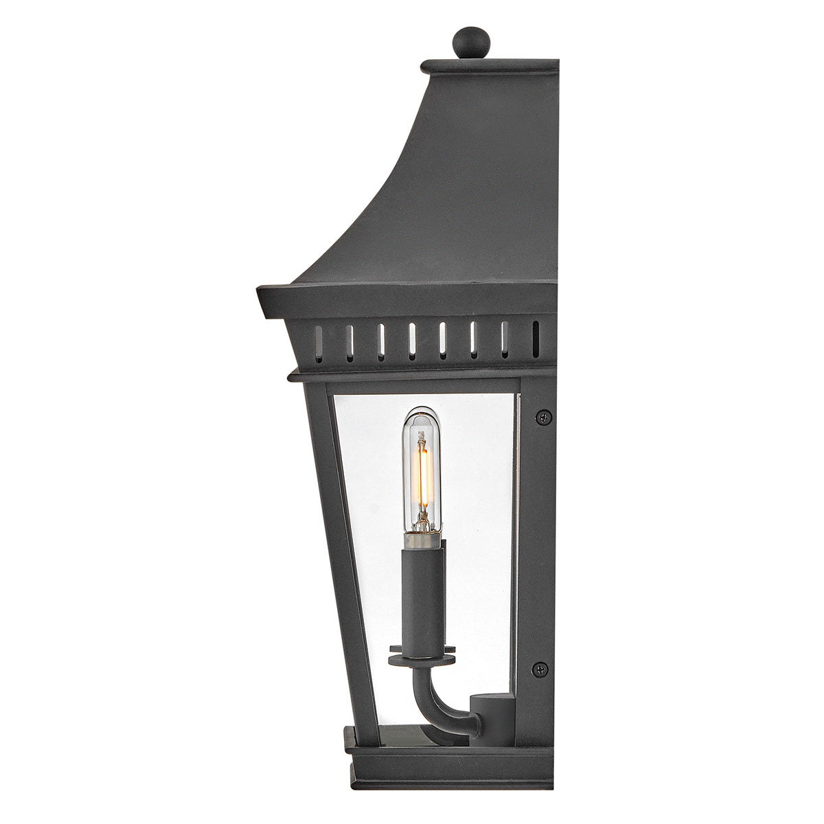 Hinkley Chapel Hill Outdoor Half Wall Lantern - Museum Black  IP44 E14