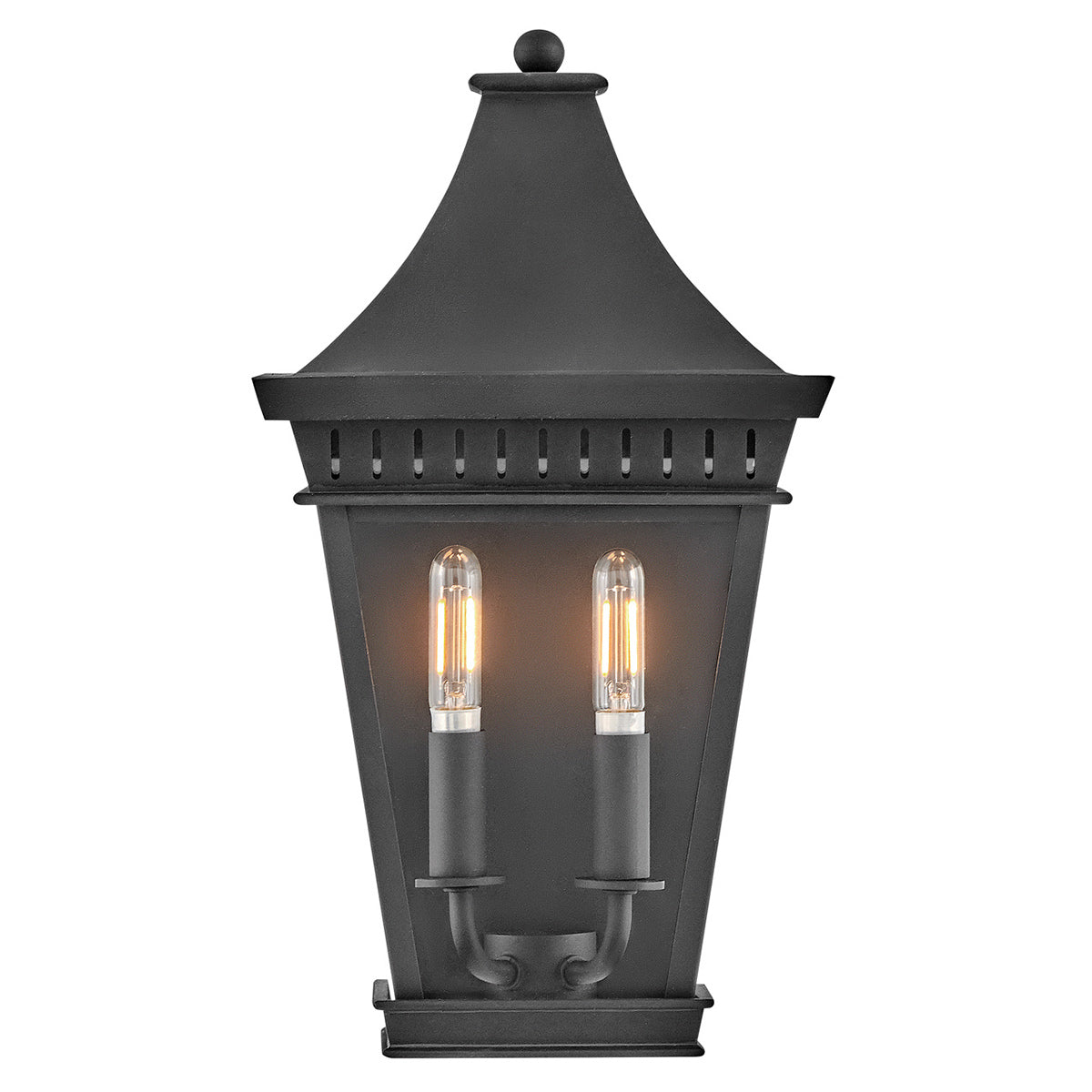 Hinkley Chapel Hill Outdoor Half Wall Lantern - Museum Black  IP44 E14