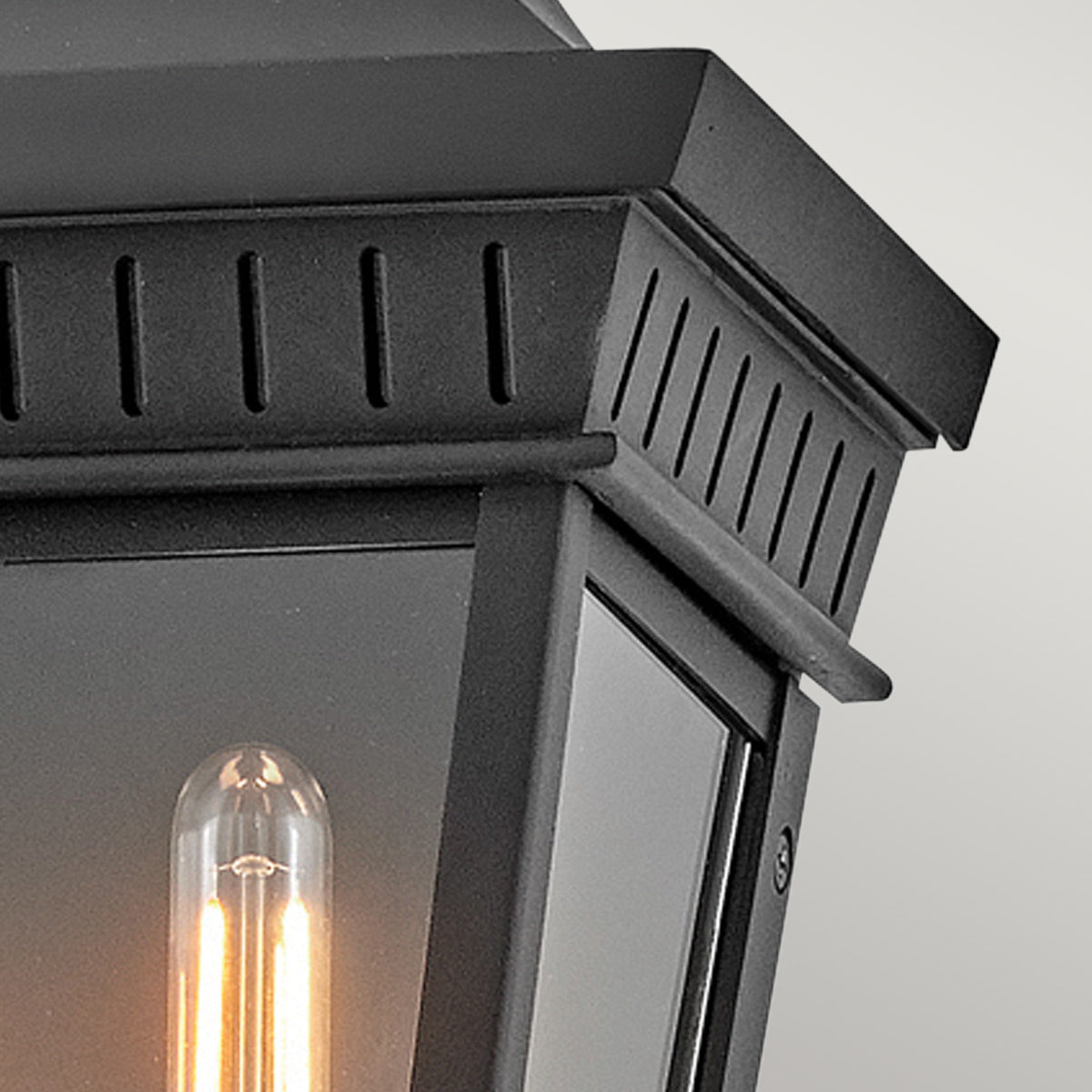 Hinkley Chapel Hill Outdoor Half Wall Lantern - Museum Black  IP44 E14