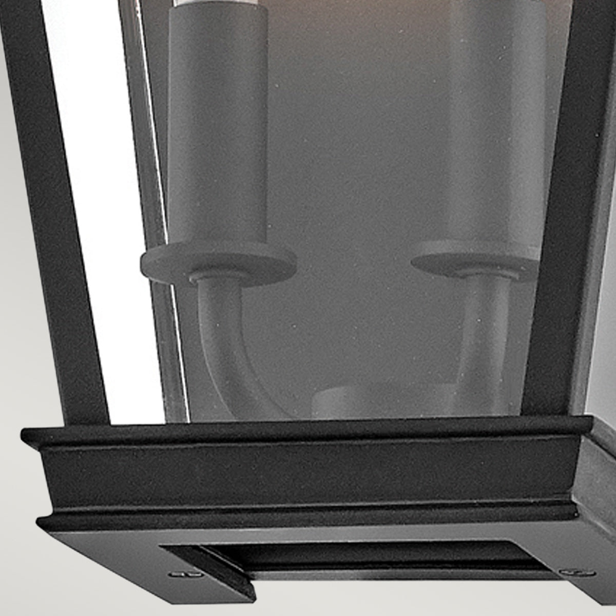 Hinkley Chapel Hill Outdoor Half Wall Lantern - Museum Black  IP44 E14