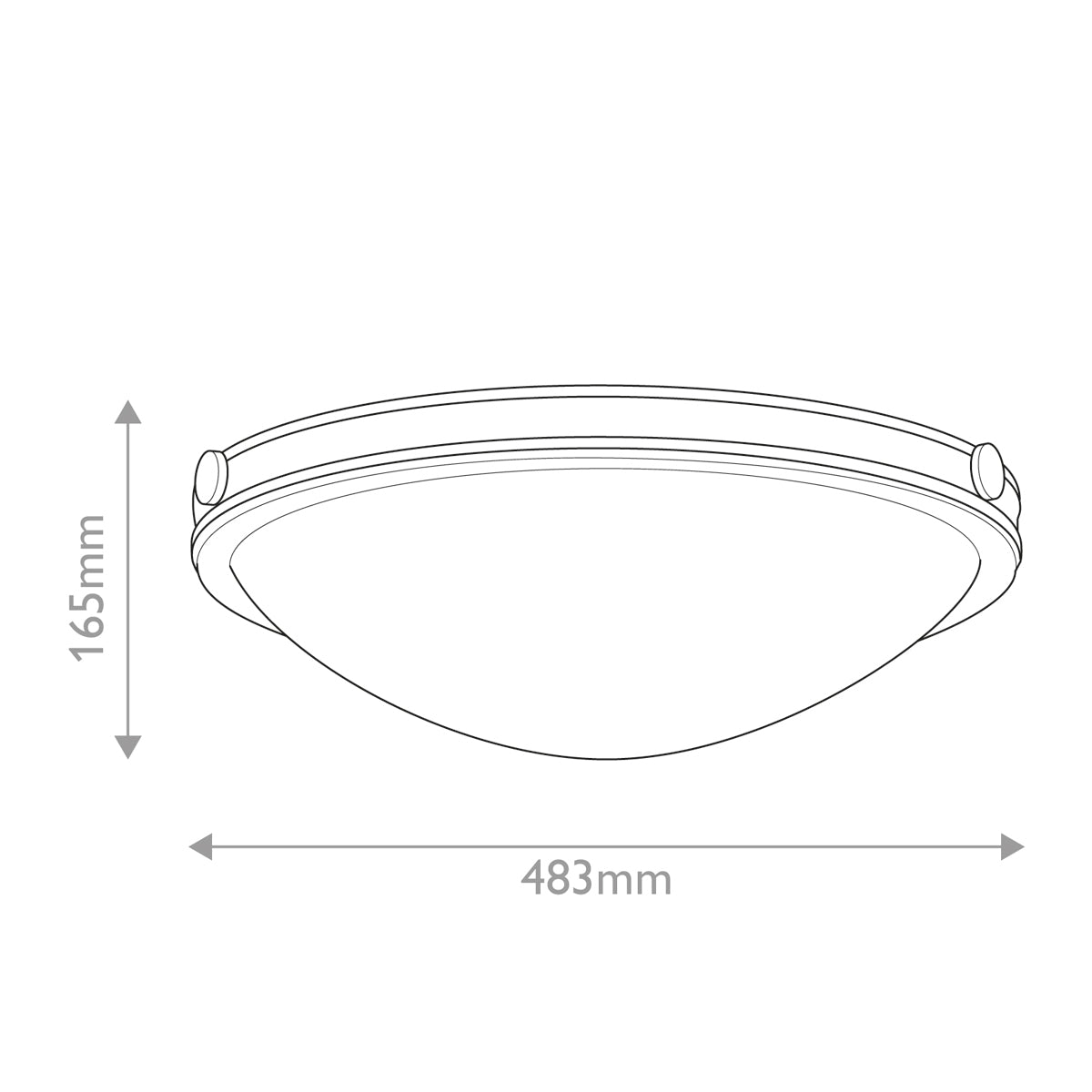 Collier 2/3L Flush Ceiling Light Small/Large - Heritage Brass & Black  Finish