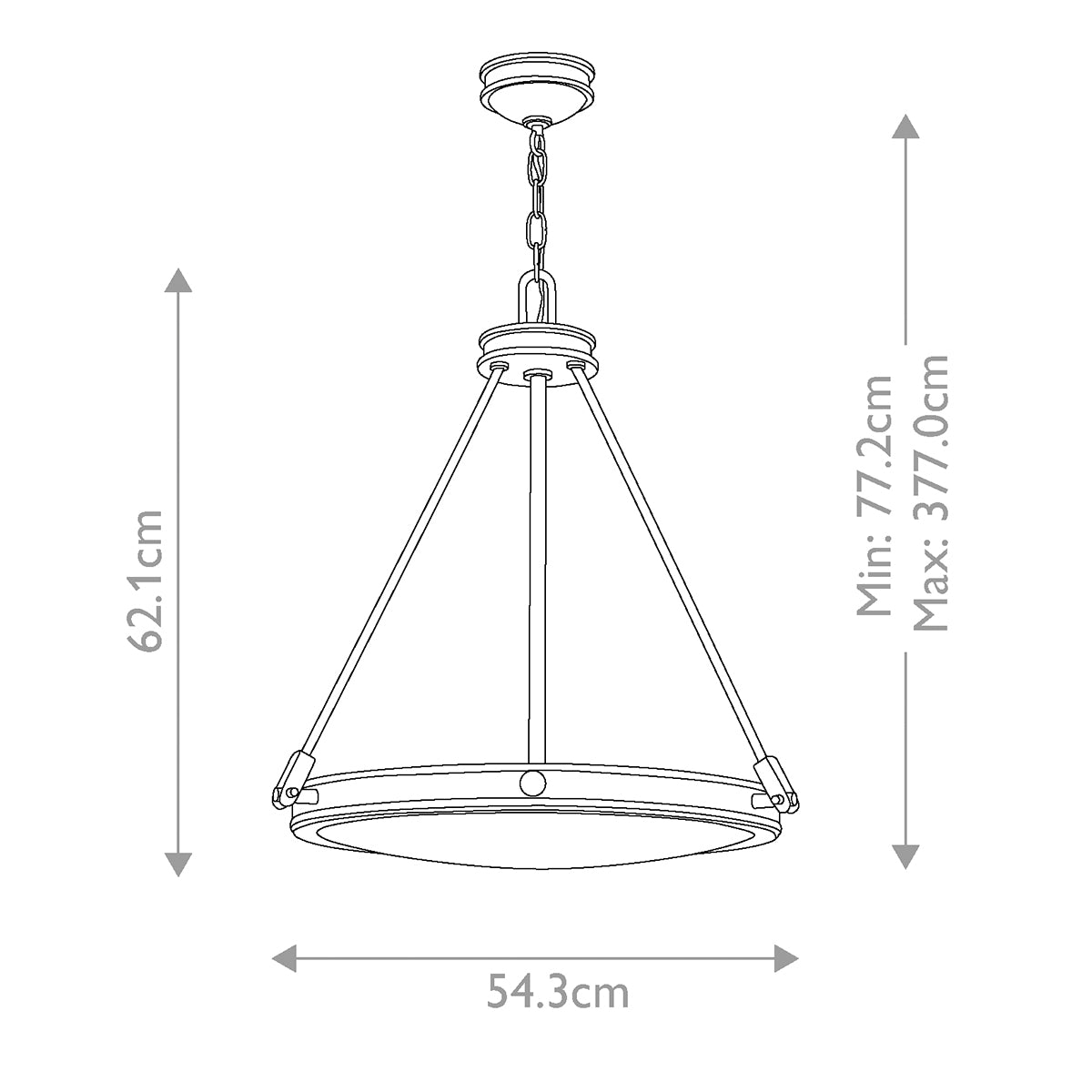 Collier 4 Light Pendant - Black Oxide E14