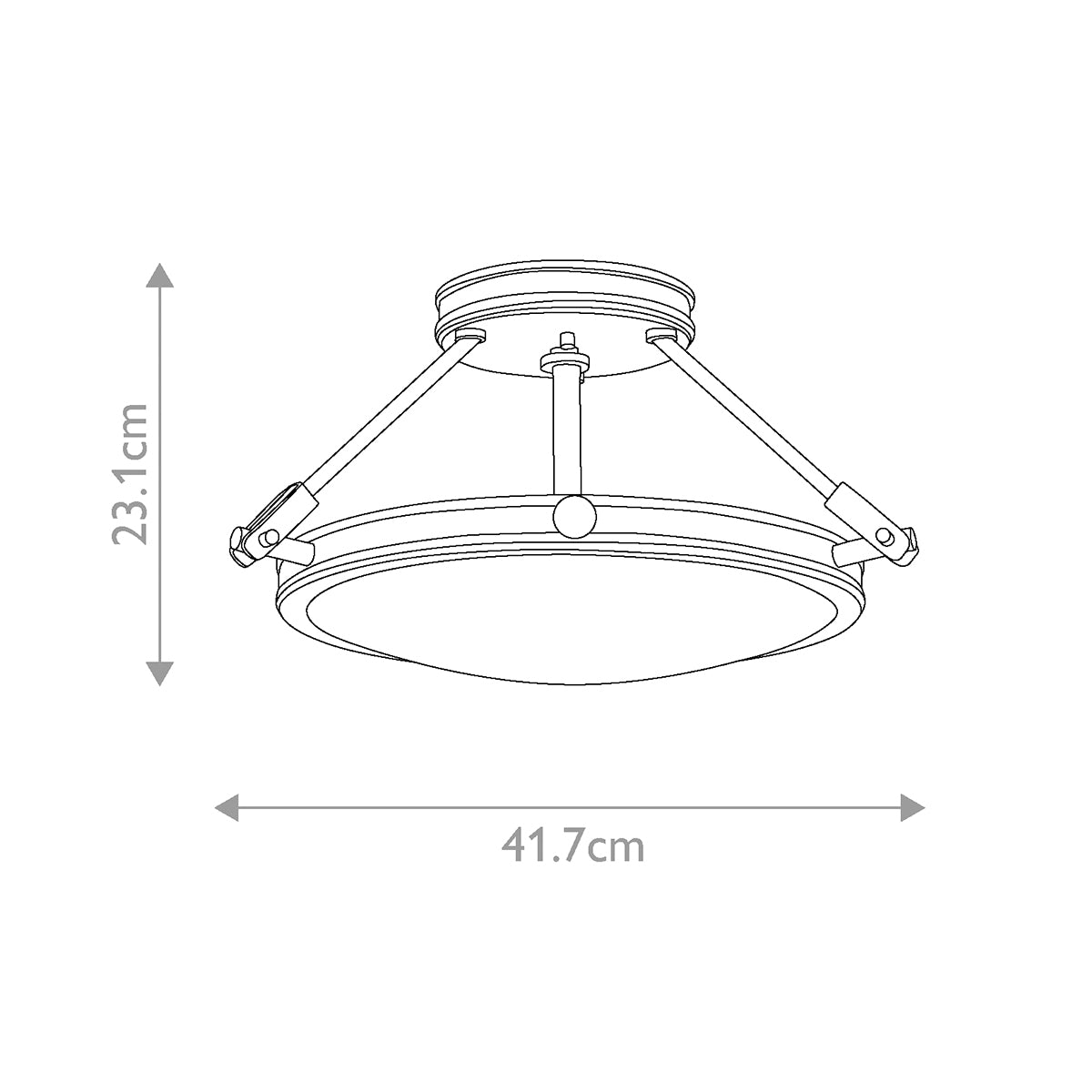 Collier Semi-Flush - Black Oxide E14