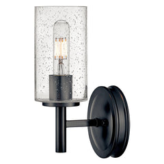 Collier 1 lt Wall Light with Clear Seeded glass. - Black Oxide E27