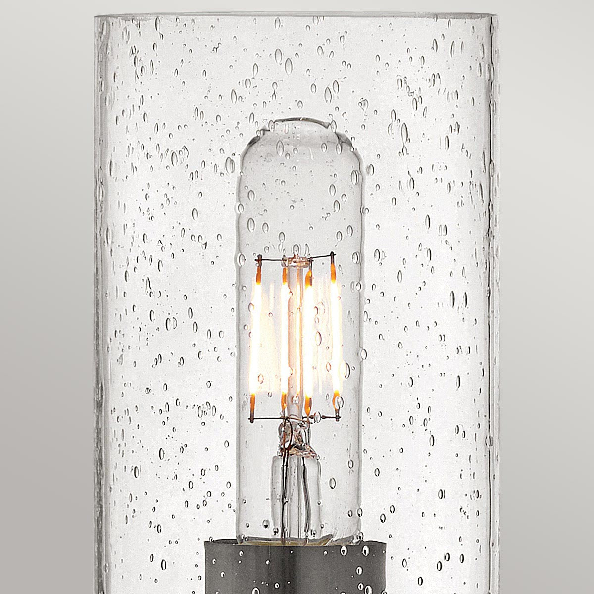Collier 1 lt Wall Light with Clear Seeded glass. - Black Oxide E27