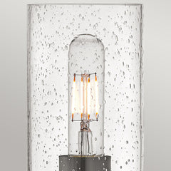 Collier 1 lt Wall Light with Clear Seeded glass. - Black Oxide E27