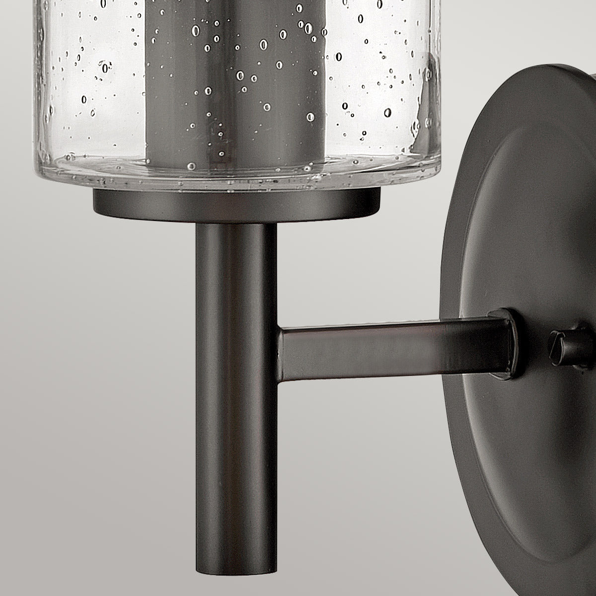Collier 1 lt Wall Light with Clear Seeded glass. - Black Oxide E27
