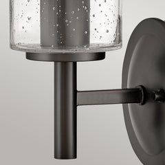 Collier 1 lt Wall Light with Clear Seeded glass. - Black Oxide E27